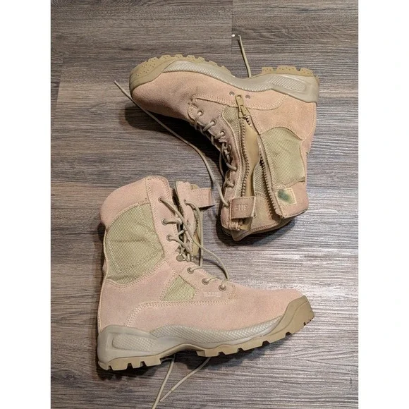 5.11 ATAC 8 Inch Side Zip Coyote Tactical Boots Mens Size 8.5 - Picture 3 of 6